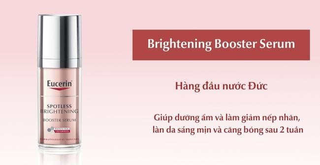 Tinh chất Spotless Brightening Booster Serum của Eucerin giúp cải thiện nám và dưỡng ẩm cho da khô