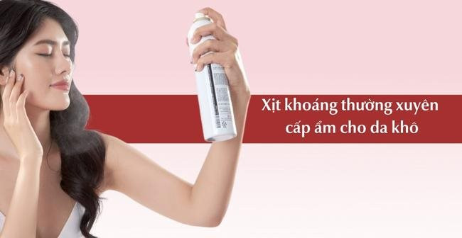 Xịt khoáng giúp cấp ẩm tức thì và làm dịu làn da khô suốt cả ngày