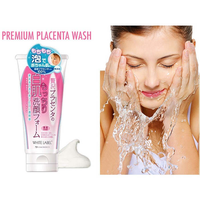 Sữa rửa mặt White Label Premium Placenta Wash dưỡng ẩm cho da mịn màng