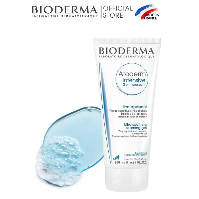 Gel rửa mặt Bioderma Atoderm Intensive Gel Moussant làm dịu và mịn da khô nhạy cảm