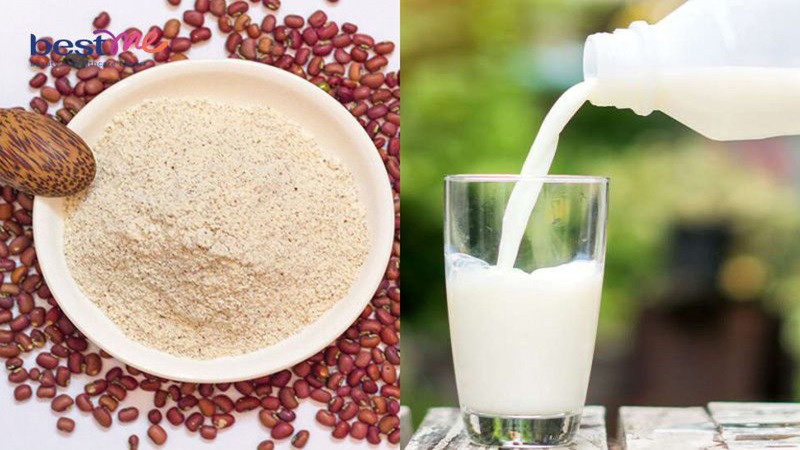 Mặt nạ bột đậu đỏ và sữa tươi giúp da mặt đẹp mịn màng nhanh chóng