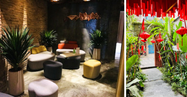 Không gian xanh mát trong phòng trị liệu tại Ling Spa