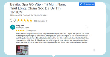 Review và phản hồi tích cực về dịch vụ triệt lông tại Bevita Spa
