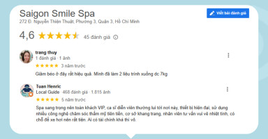 Tổng hợp đánh giá và phản hồi tích cực từ khách hàng về dịch vụ tại Saigon Smile Spa