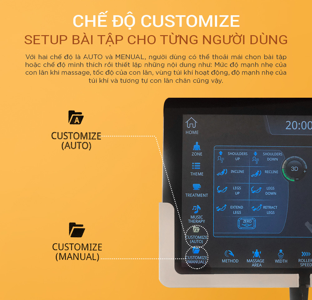 Túi khí massage và hệ thống nhiệt hồng ngoại trên ghế massage