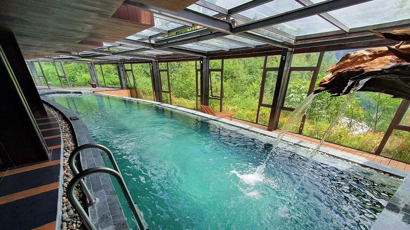 Bể bơi vô cực bốn mùa với view thung lũng Mường Hoa tuyệt đẹp tại Sapa Jade Hill Resort & Spa