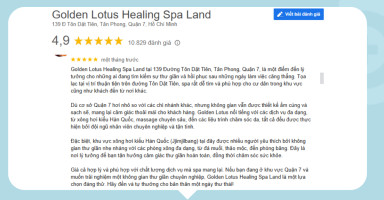 Đánh giá chi tiết về chất lượng dịch vụ và trải nghiệm tại Golden Lotus Spa 139 Tôn Dật Tiên.