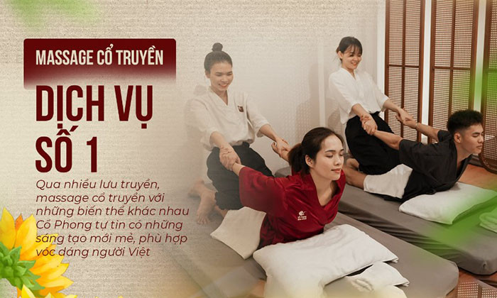 Thiết kế cổ điển Trung Hoa tại Massage Cổ Phong TP.HCM