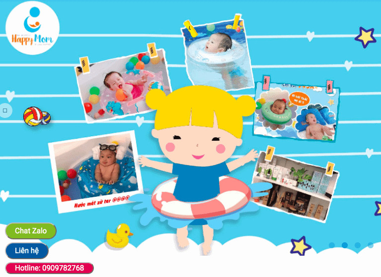 Bể bơi thủy liệu chuyên nghiệp tại Happy Mom