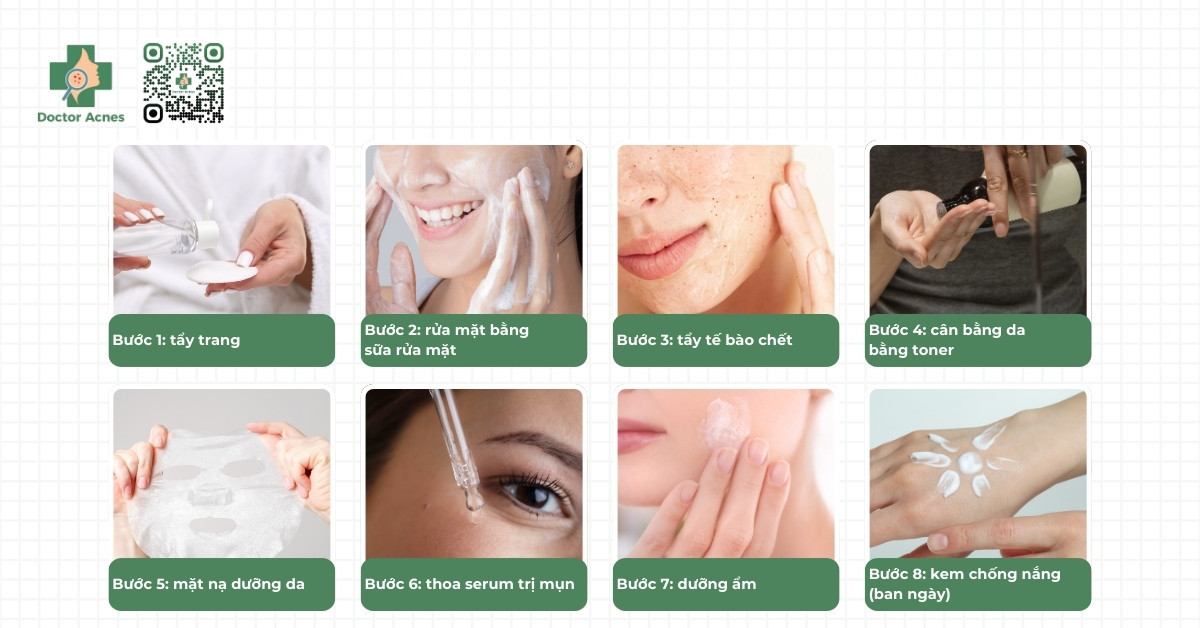 8 bước chăm sóc da dầu mụn hiệu quả trong mùa hè