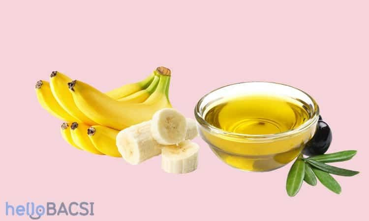 Chuối chín nghiền nát kết hợp với dầu ô liu, công thức mặt nạ tự nhiên giúp làm mềm và dưỡng ẩm sâu cho da khô