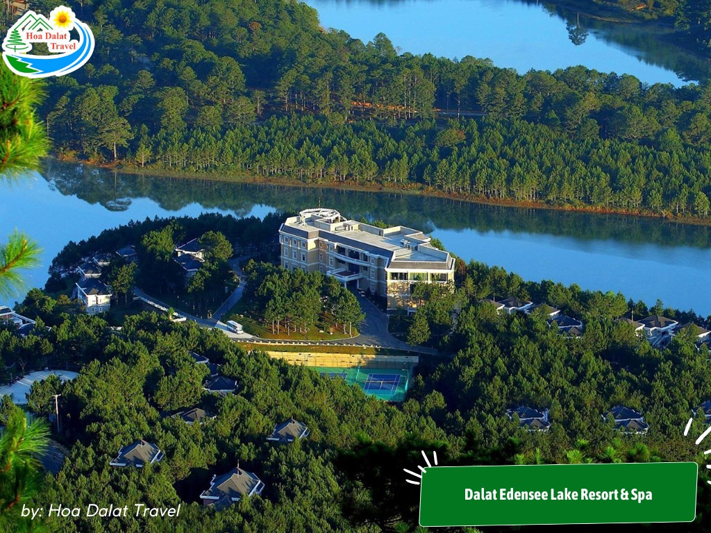 Dalat Edensee Lake Resort & Spa nằm bên hồ Tuyền Lâm, bao quanh bởi rừng thông