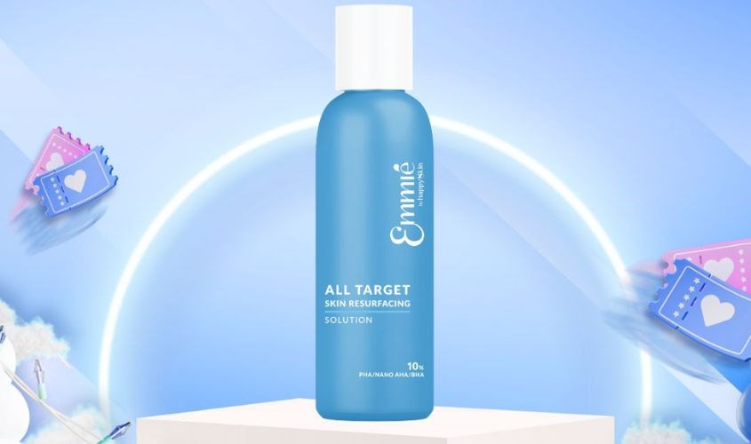 Dung dịch tẩy tế bào chết và cân bằng da mặt Emmié All Target 10% PHA/NANO AHA/BHA 160 ml 