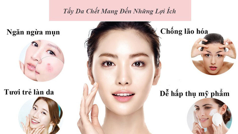 Hình ảnh cận cảnh làn da đang được tẩy tế bào chết, làm nổi bật lợi ích của quy trình này trong việc loại bỏ tế bào chết và cải thiện tình trạng mụn đầu đen.