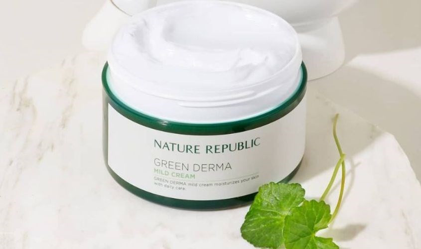 Kem dưỡng ẩm chiết xuất Rau Má và Keo Ong Nature Republic Green Derma Mild Cica 190 ml 