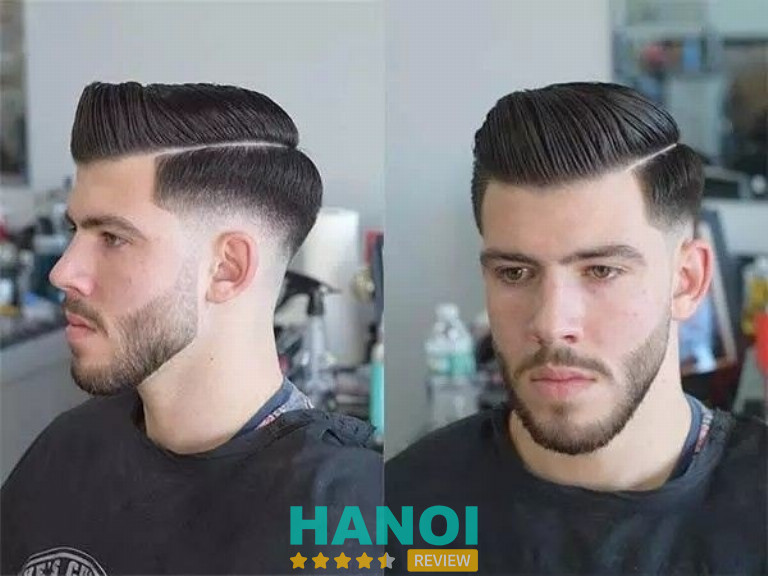 Không gian bên trong tiệm Tường Barber với trang thiết bị hiện đại