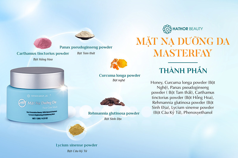 Mặt nạ dưỡng da Masterfay từ Hathor Beauty với thành phần tự nhiên