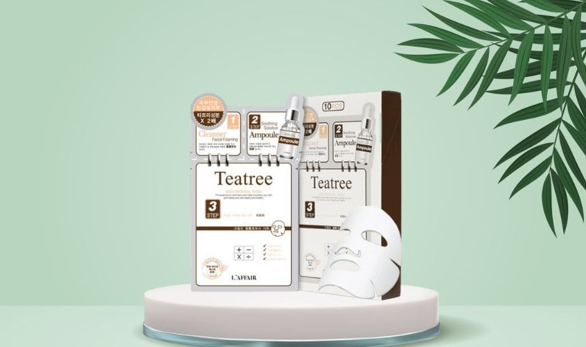 Mặt nạ giấy Tràm Trà giúp kiểm soát dầu và làm dịu da mụn sau tẩy tế bào chết