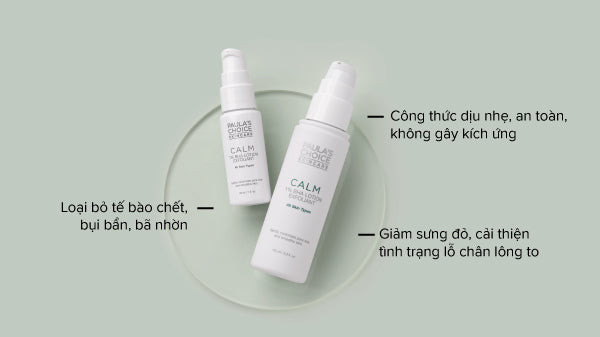 Sản phẩm loại bỏ tế bào chết Calm 1% BHA Lotion Exfoliant giúp làm sạch sâu lỗ chân lông cho da hỗn hợp mụn
