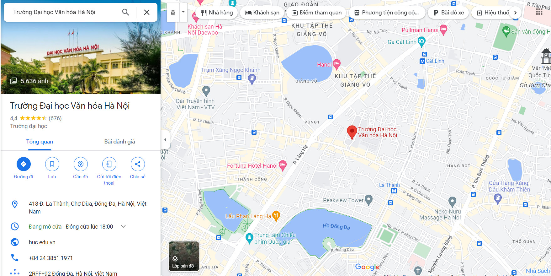 Toàn cảnh mặt tiền Hair Salon Hoàng Tú từ phố Thanh Nhàn