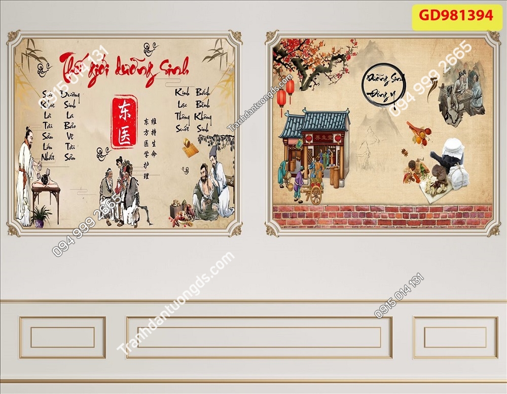 Tranh dán tường 3D spa kết hợp hình ảnh tượng Phật và hoa sen, tạo không gian thanh tịnh, tâm linh và thư giãn sâu.