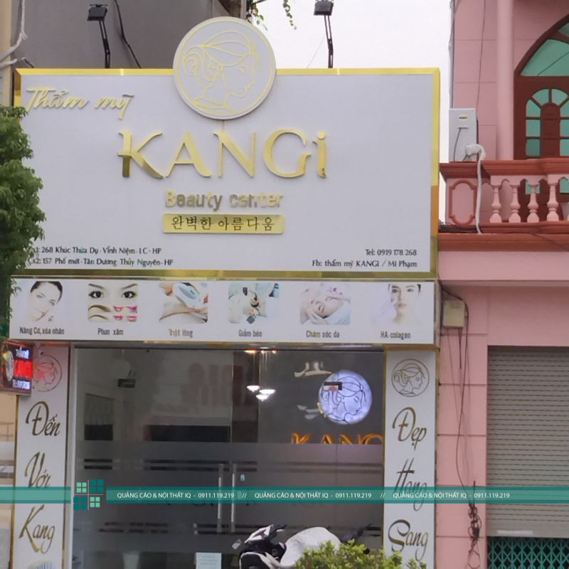 Bảng hiệu spa phun xăm thể hiện sự chuyên nghiệp và thu hút