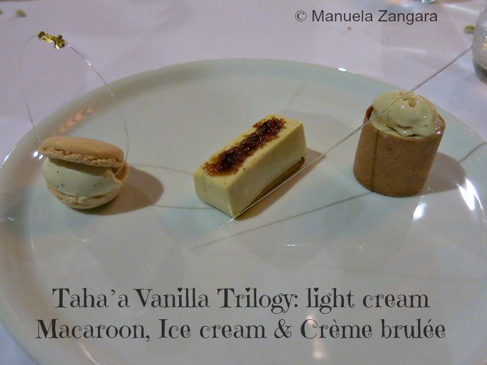 Bánh mousse trái cây nhiệt đới với lớp kem mềm mịn, món tráng miệng yêu thích tại Iriatai, Hilton Bora Bora Nui Resort &amp; Spa