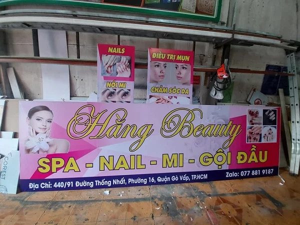 Biển bạt quảng cáo spa treo mặt tiền