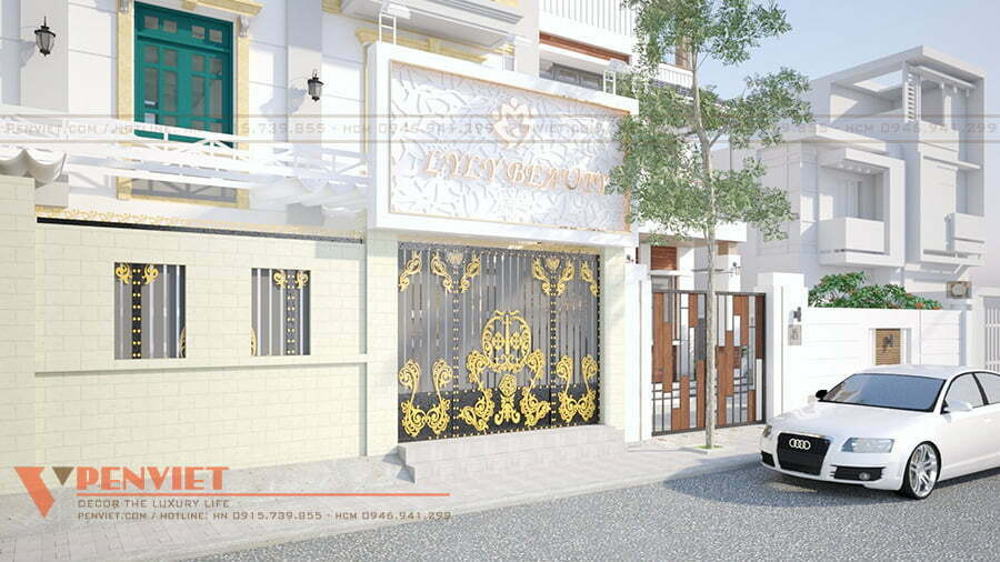 Biển hiệu spa đẹp kết hợp Alu và sắt cắt CNC, tạo phong cách riêng