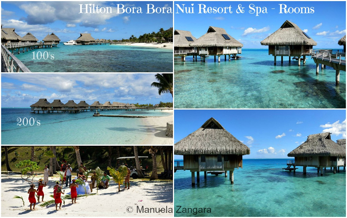 Biệt thự trên mặt nước khu 100s tại Hilton Bora Bora Nui Resort &amp; Spa, tầm nhìn rộng mở ra biển