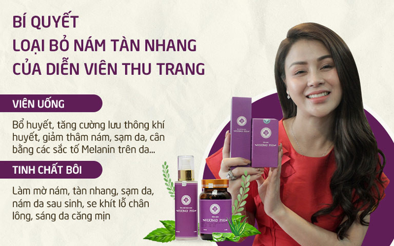 Bộ sản phẩm Vương Phi hỗ trợ điều trị nám và tàn nhang, được cung cấp bởi các spa uy tín tại Hà Nội.