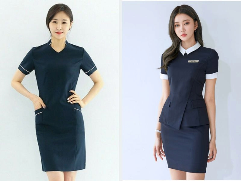 Đầm suông cũng là gợi ý thú vị dành cho các tiệm spa