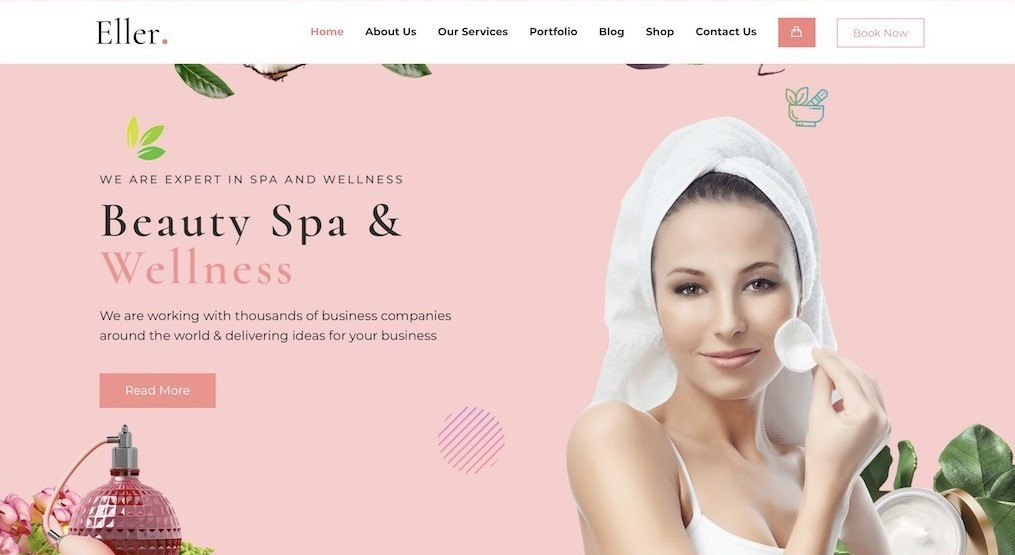 Giao diện website spa salon chuyên nghiệp với thiết kế website cho spa đẹp mắt