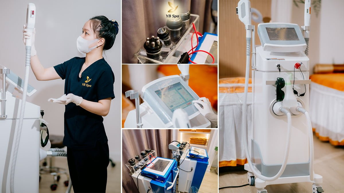 Hình ảnh công nghệ triệt lông nách hiện đại tại spa