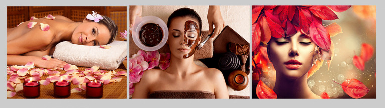 Hình ảnh phòng spa thư giãn với tranh nghệ thuật