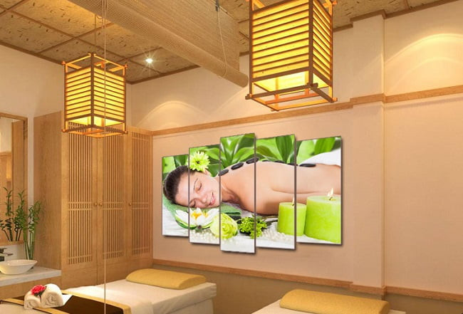 Hình ảnh spa chất lượng cao treo tường ghép bộ