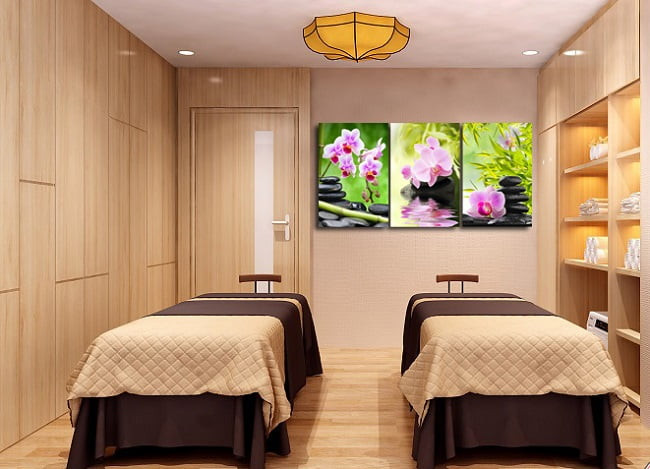 Hình ảnh tranh trang trí spa hoa lan hồ điệp