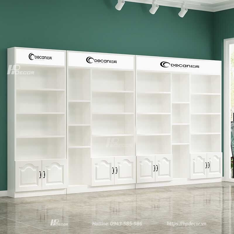 Kệ đựng mỹ phẩm spa hiện đại