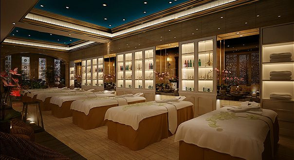 Không gian thư giãn sang trọng của một spa trung cấp tại Hà Nội, cung cấp đa dạng dịch vụ chăm sóc sắc đẹp