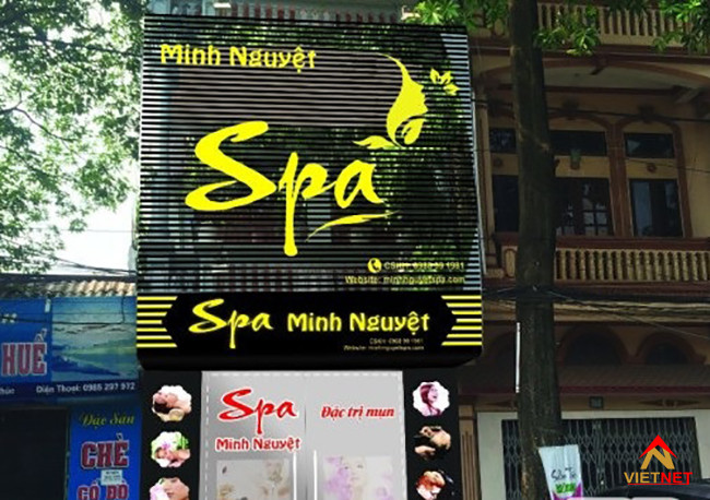 Mẫu biển quảng cáo spa đẹp mang phong cách sang trọng, đẳng cấp