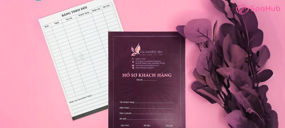 Mẫu phiếu thông tin khách hàng spa chuyên nghiệp với thiết kế hiện đại