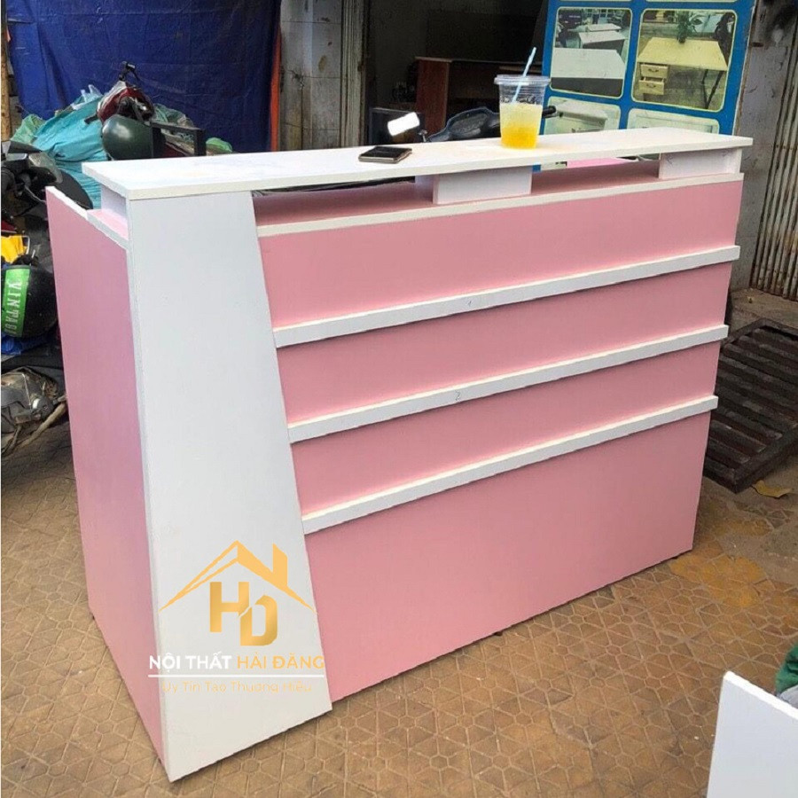 Mẫu quầy lễ tân spa tùy chỉnh kích thước, màu sắc theo yêu cầu