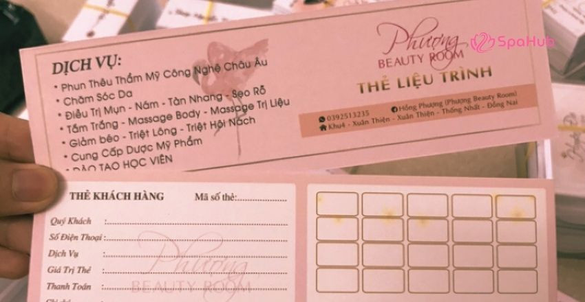 Mẫu thẻ liệu trình spa độc đáo 1