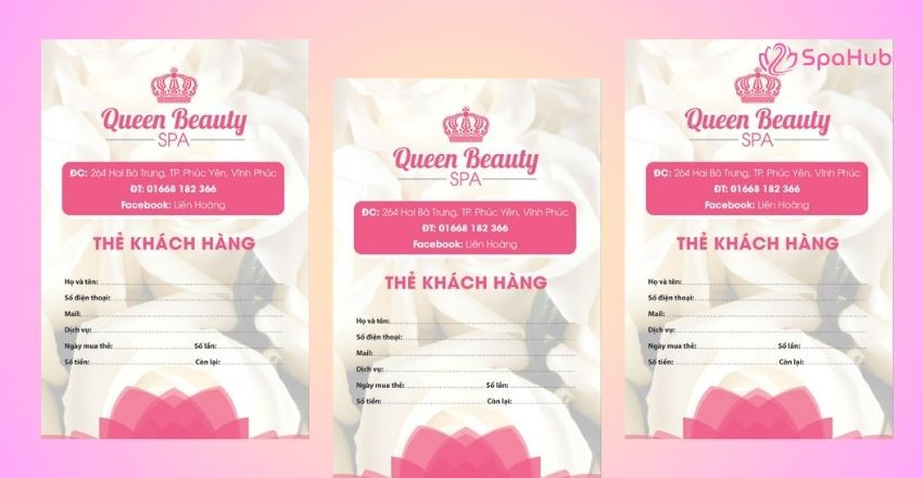 Mẫu thẻ liệu trình spa độc đáo 2