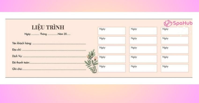 Mẫu thẻ liệu trình spa độc đáo 3
