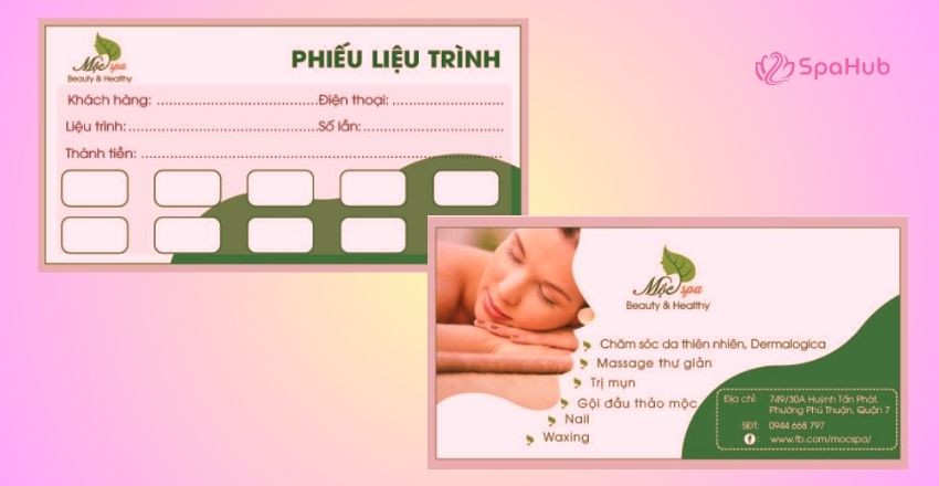 Mẫu thẻ liệu trình spa độc đáo 4