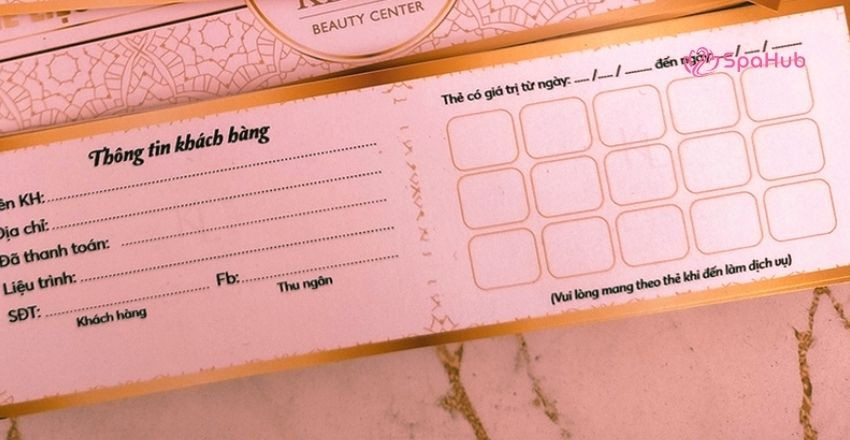 Mẫu thẻ liệu trình spa đơn giản 4