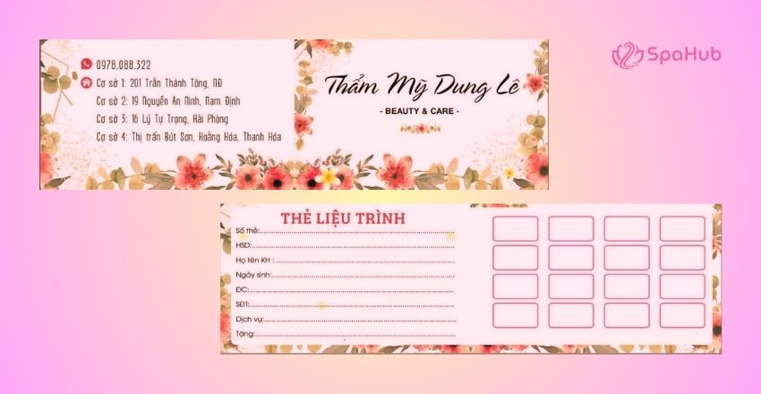 Mẫu thẻ liệu trình spa sang trọng 3
