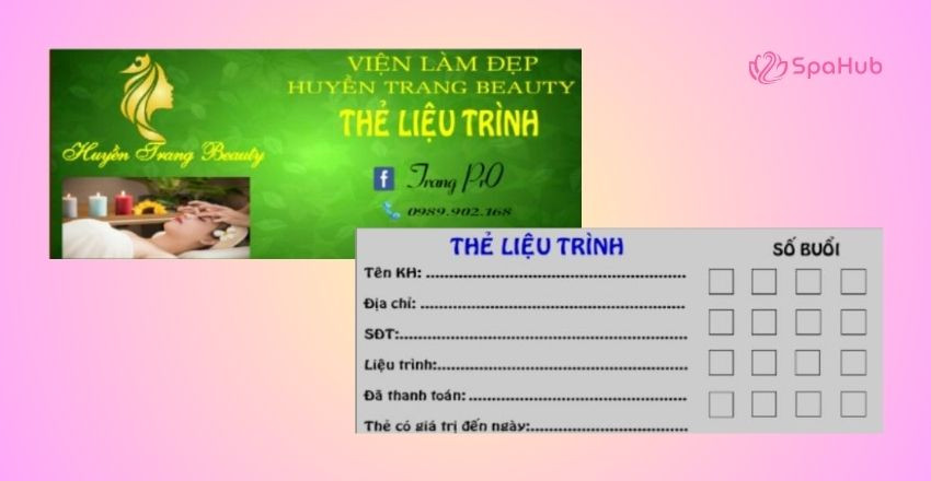 Mẫu thẻ liệu trình spa sang trọng 4