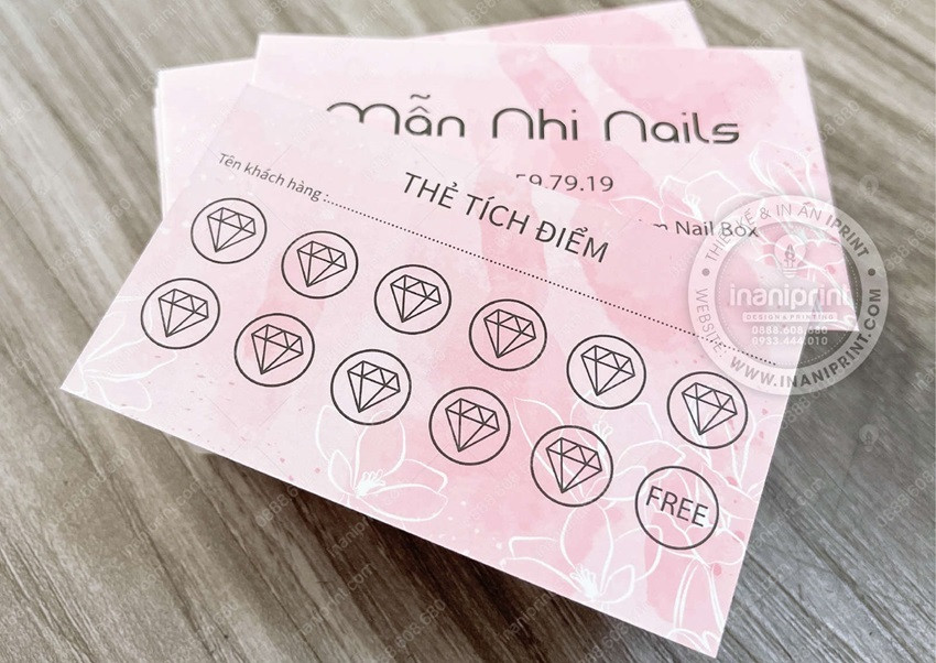 Mẫu thẻ tích điểm spa đẹp và chuyên nghiệp mẫu 1